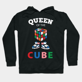 Queen Of The Cube Rubik's Rubiks Cube Rubik Cube Retro Colorful son Cube Game math kids gift Fun Gift for Cuber Spinning Rubix Hoodie